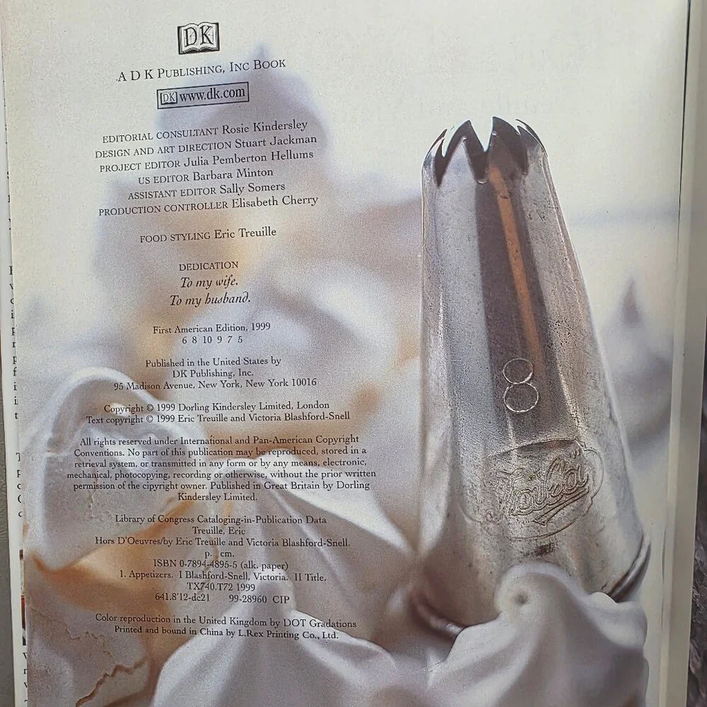 Hors D'oeuvres Cookbook 1999 Edition (Hard Cover)